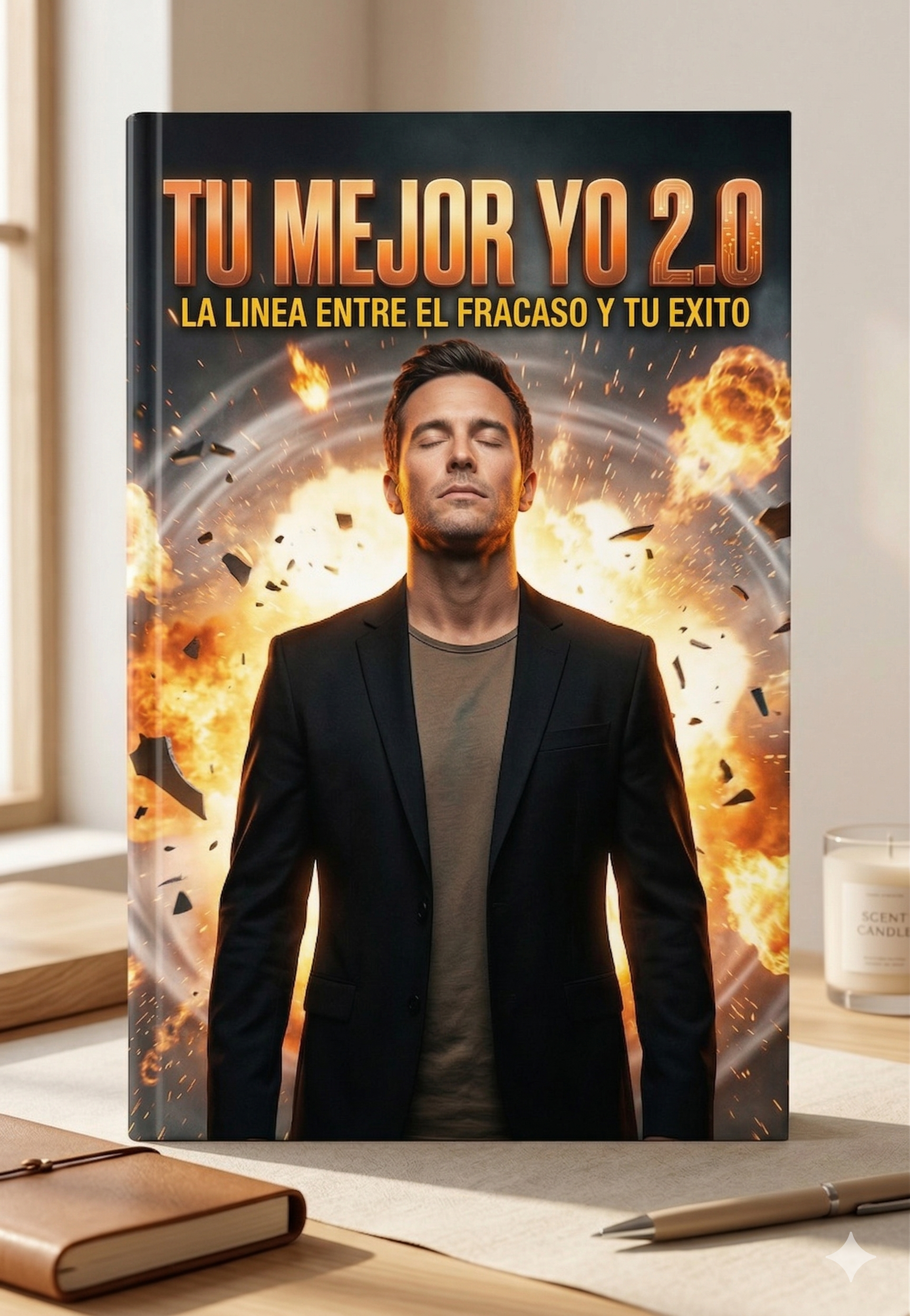 Imagen generada de Gemini que muestra un diseño relacionado con el libro Tu Mejor Yo 2.0 de la marca Tu Mejor YO, con elementos dorados.